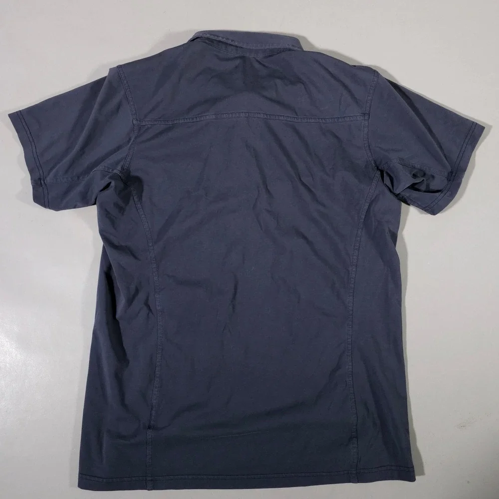 Arcteryx Captive SS Polo Mens Medium Navy Blue Short Sleeve Performance Shirt - Picture 7 of 7